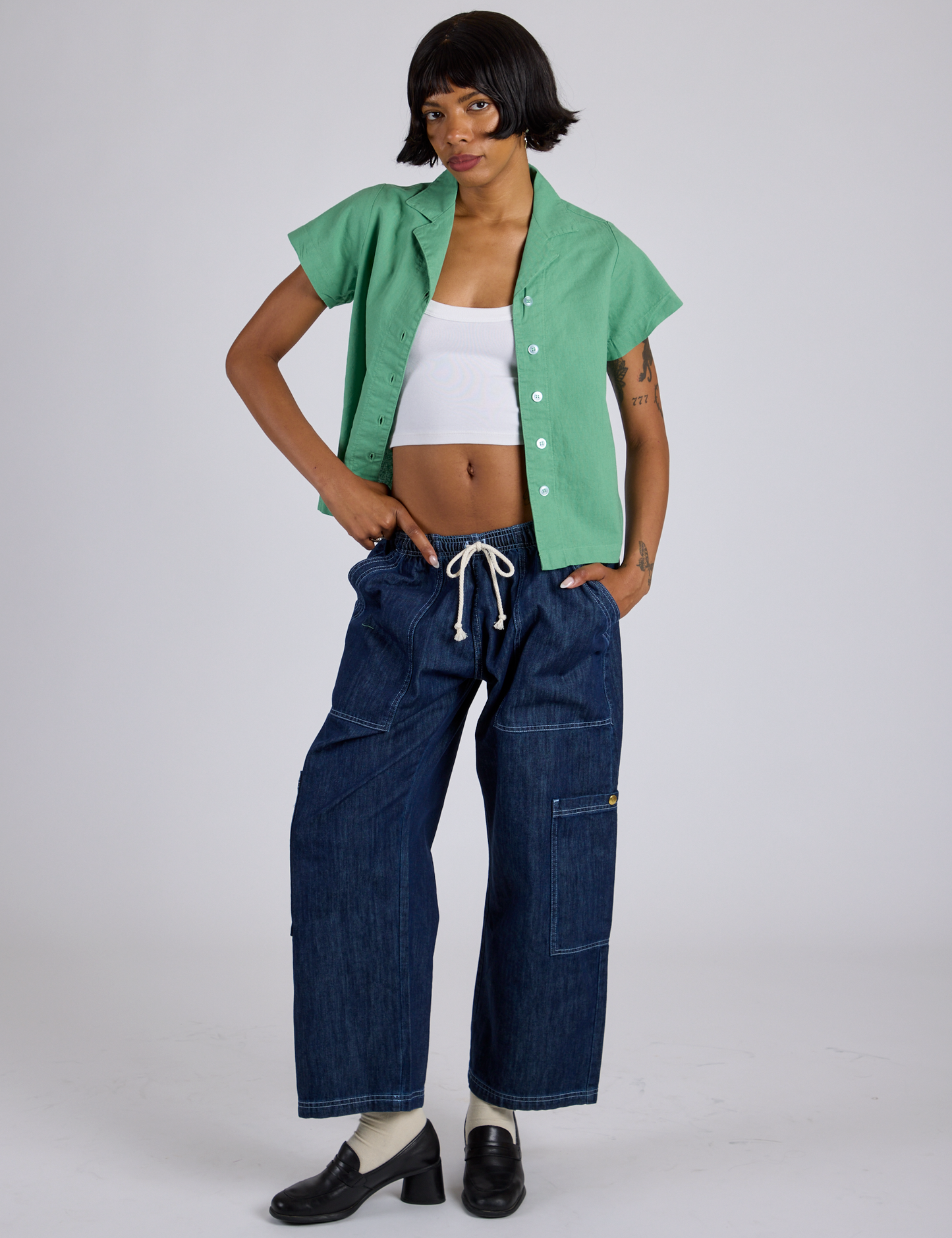 Pantry Button-Up - Seafoam Green *FINAL SALE*