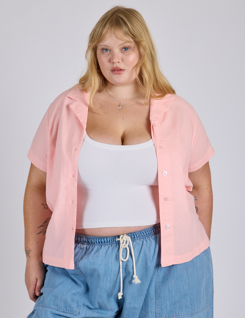 Pantry Button-Up - Baby Pink *FINAL SALE*