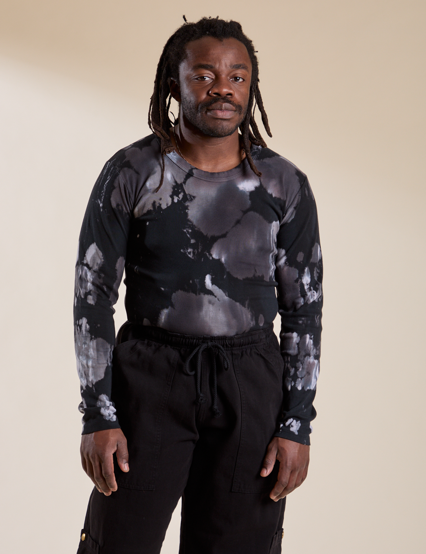 Long Sleeve Baby Tee - Ink Blot