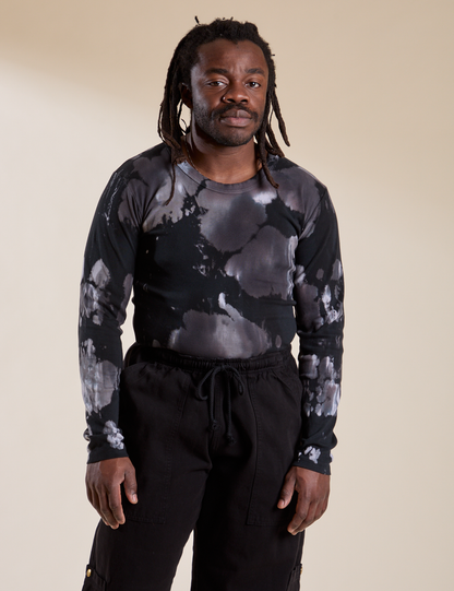 Long Sleeve Baby Tee - Ink Blot