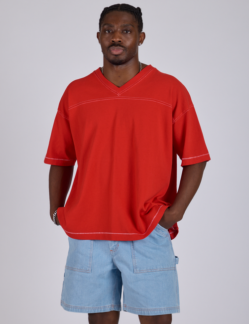 Burly Jersey - Mustang Red