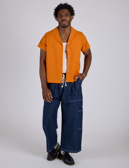 Pantry Button-Up - Creamsicle Orange *FINAL SALE*