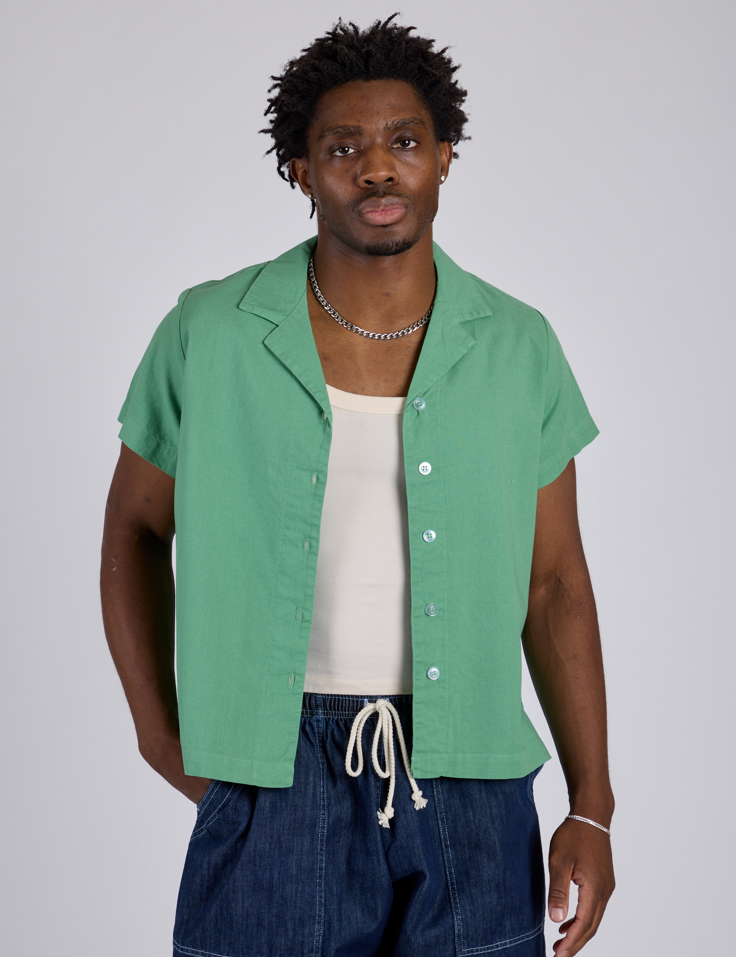 Pantry Button-Up - Seafoam Green *FINAL SALE*