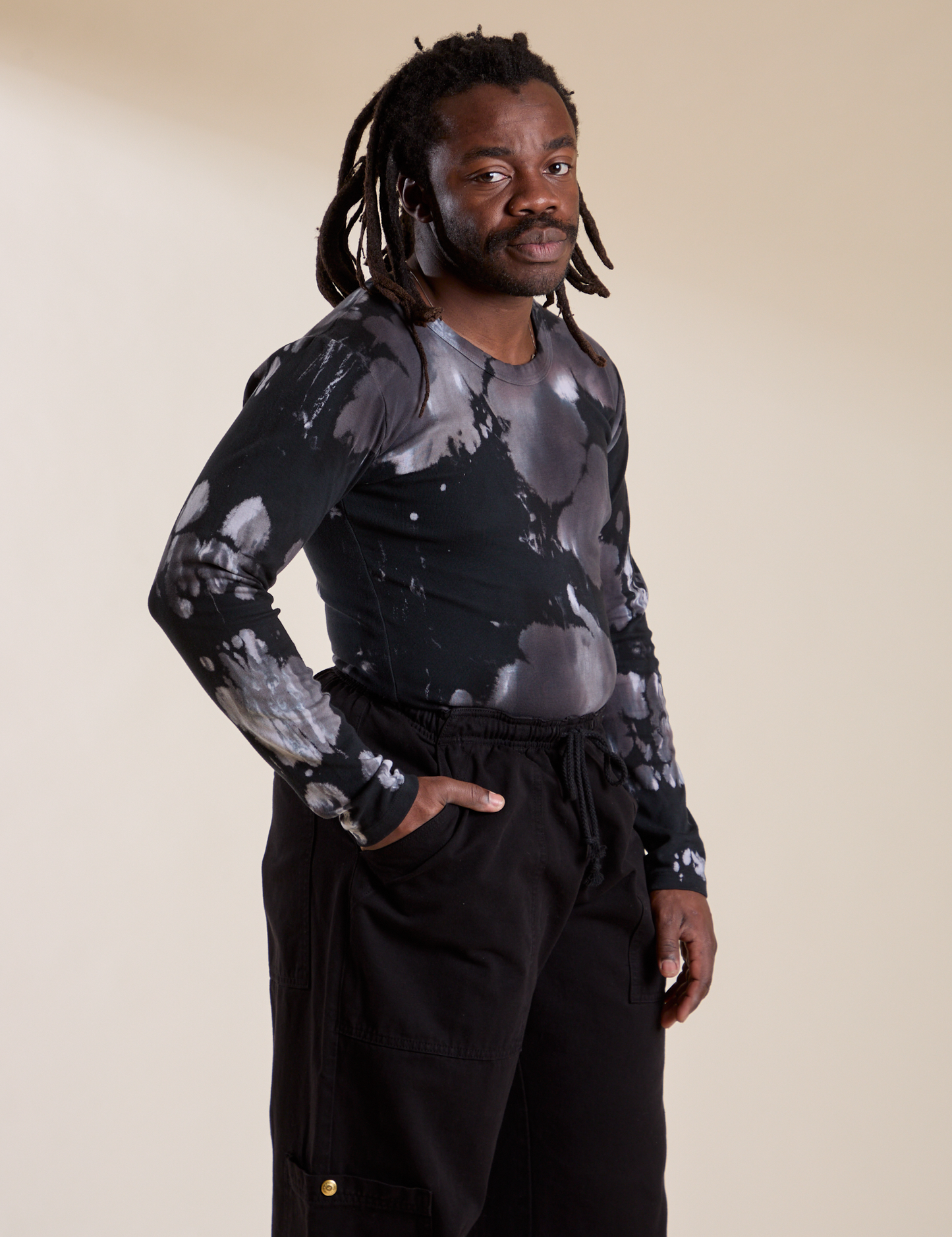 Long Sleeve Baby Tee - Ink Blot