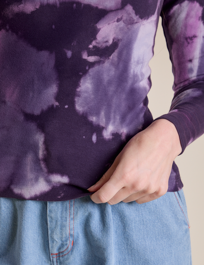 Long Sleeve Baby Tee - Dark Lavender