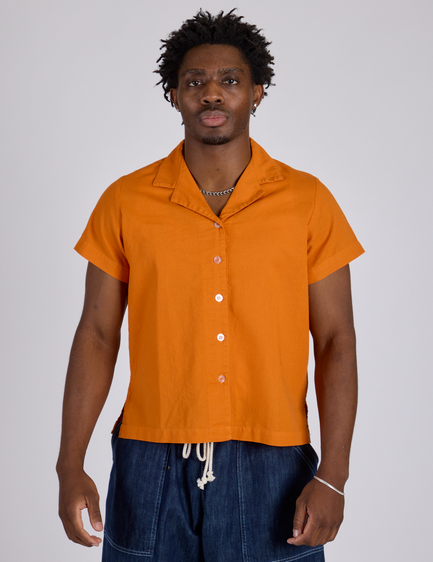 Pantry Button-Up - Creamsicle Orange *FINAL SALE*