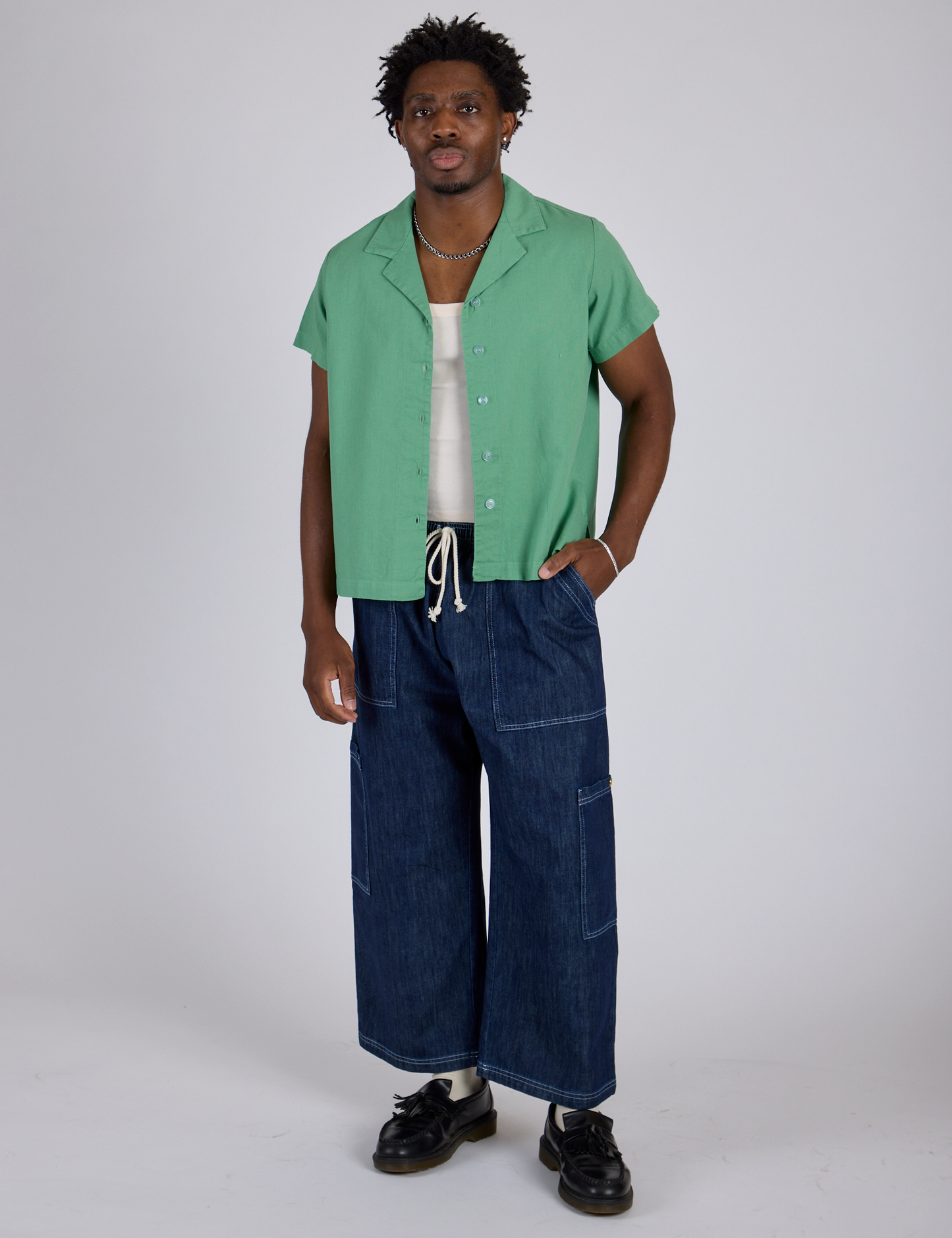 Pantry Button-Up - Seafoam Green *FINAL SALE*