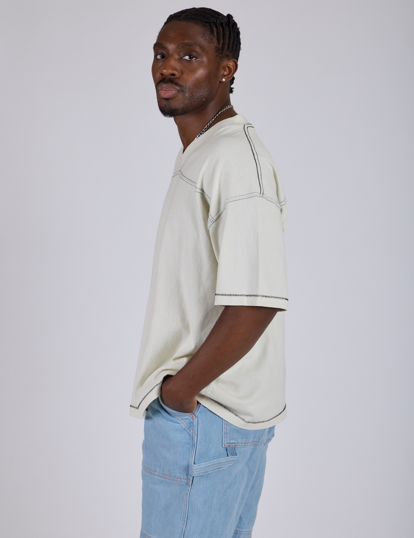Burly Jersey - Vintage Tee White