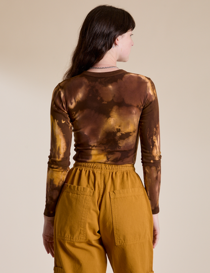 Long Sleeve Baby Tee - Honey Brown