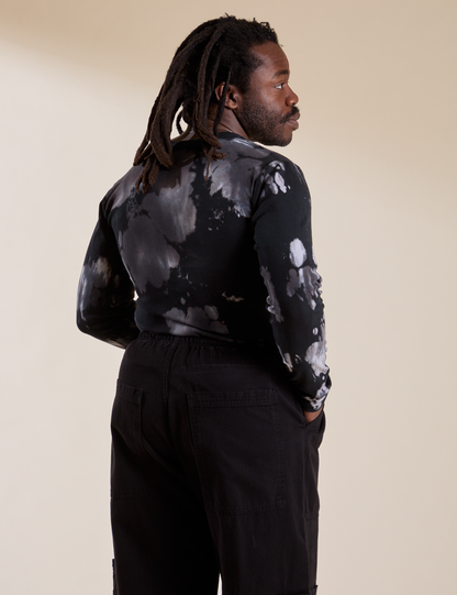Long Sleeve Baby Tee - Ink Blot