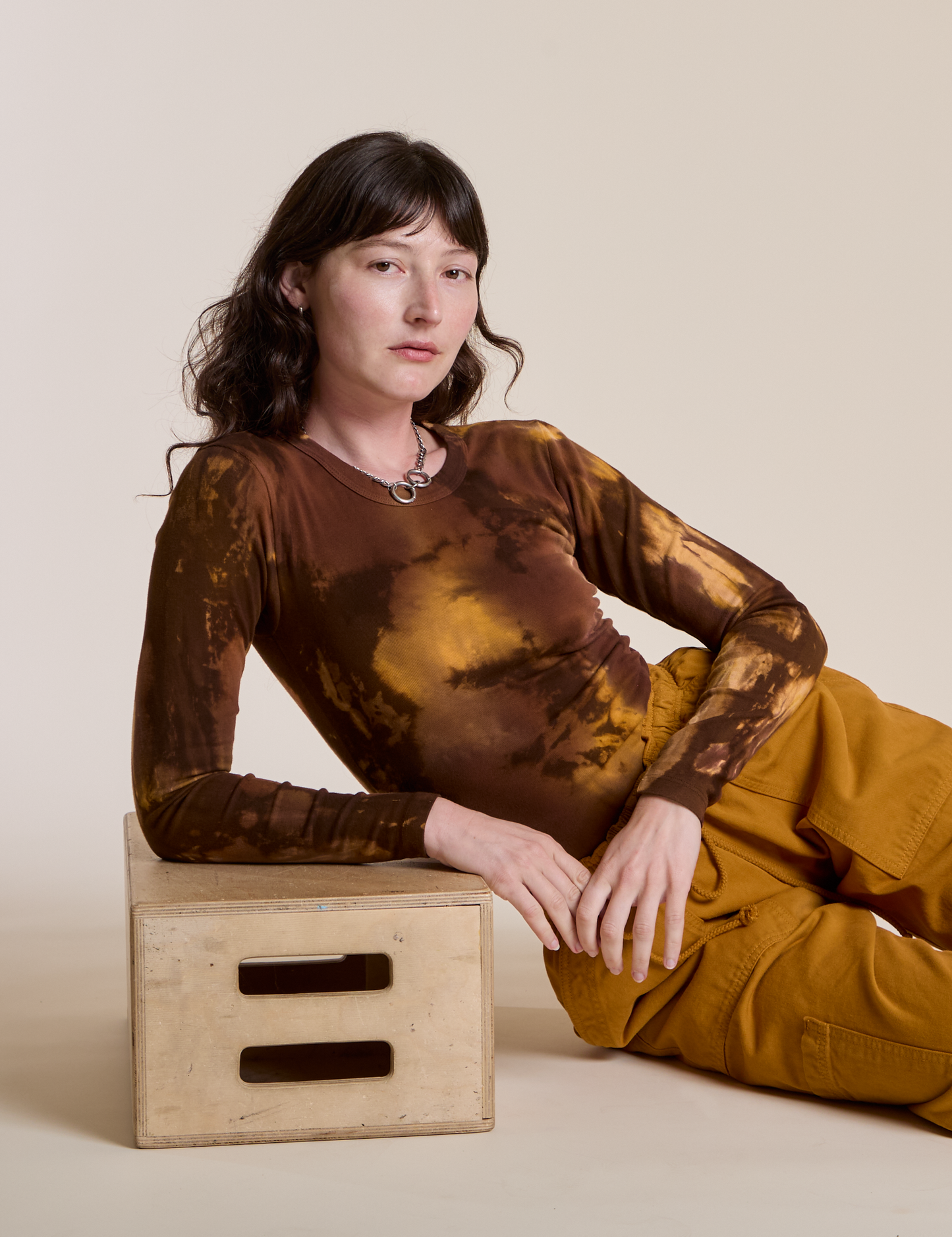 Long Sleeve Baby Tee - Honey Brown