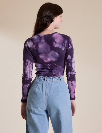 Long Sleeve Baby Tee - Dark Lavender