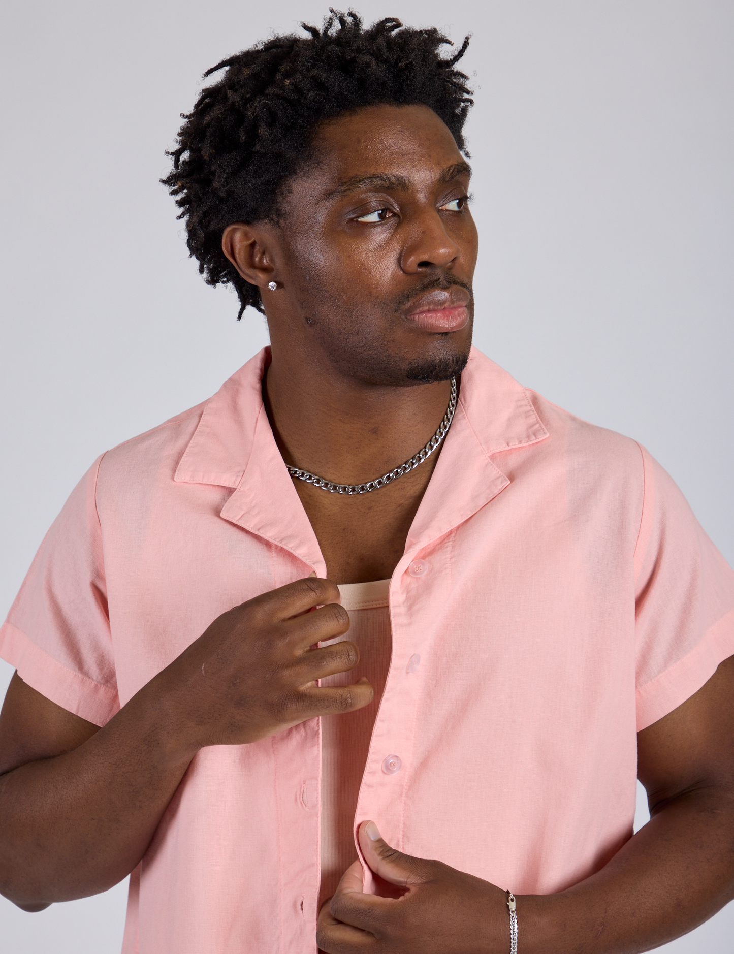 Pantry Button-Up - Baby Pink *FINAL SALE*