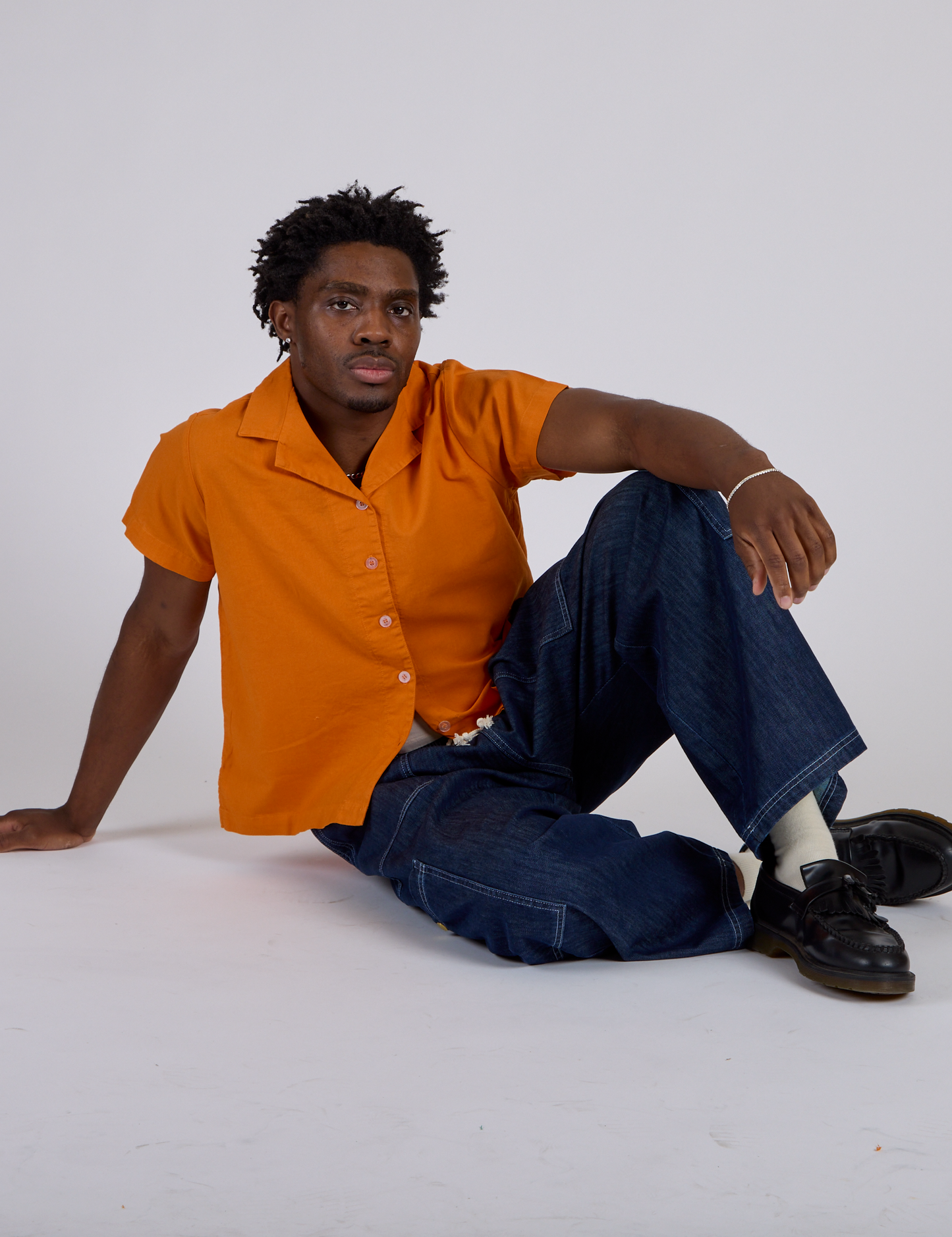 Pantry Button-Up - Creamsicle Orange *FINAL SALE*