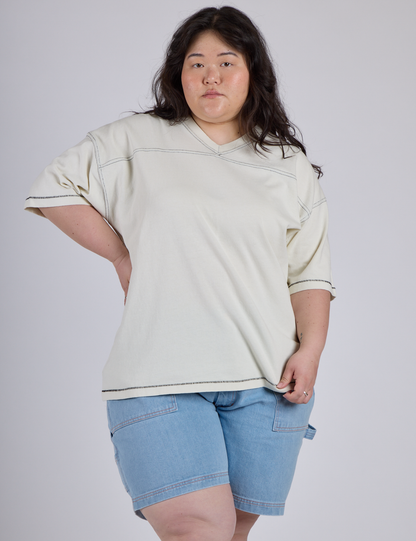 Burly Jersey - Vintage Tee White