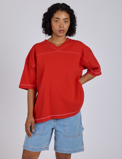 Burly Jersey - Mustang Red