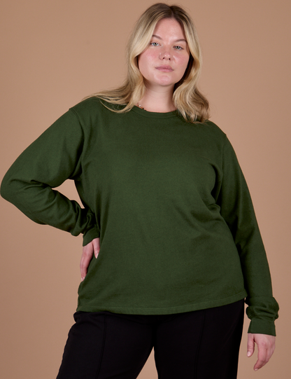 Long Sleeve Burly Tee - Evergreen