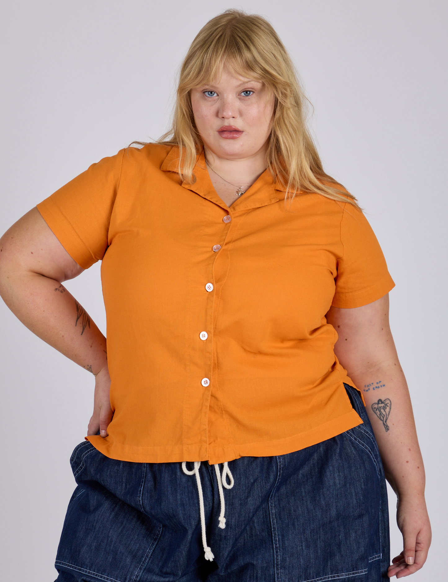 Pantry Button-Up - Creamsicle Orange *FINAL SALE*