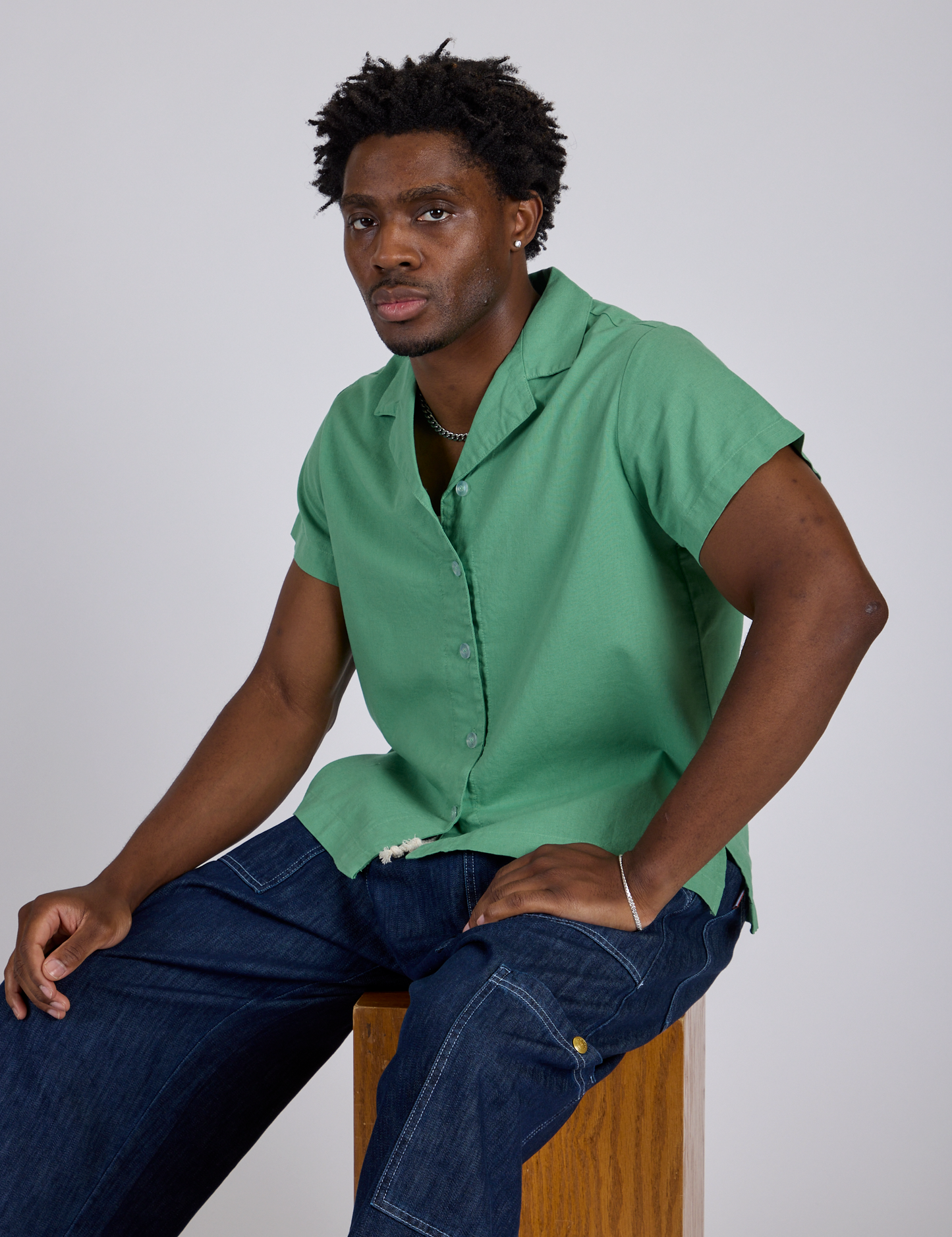 Pantry Button-Up - Seafoam Green *FINAL SALE*