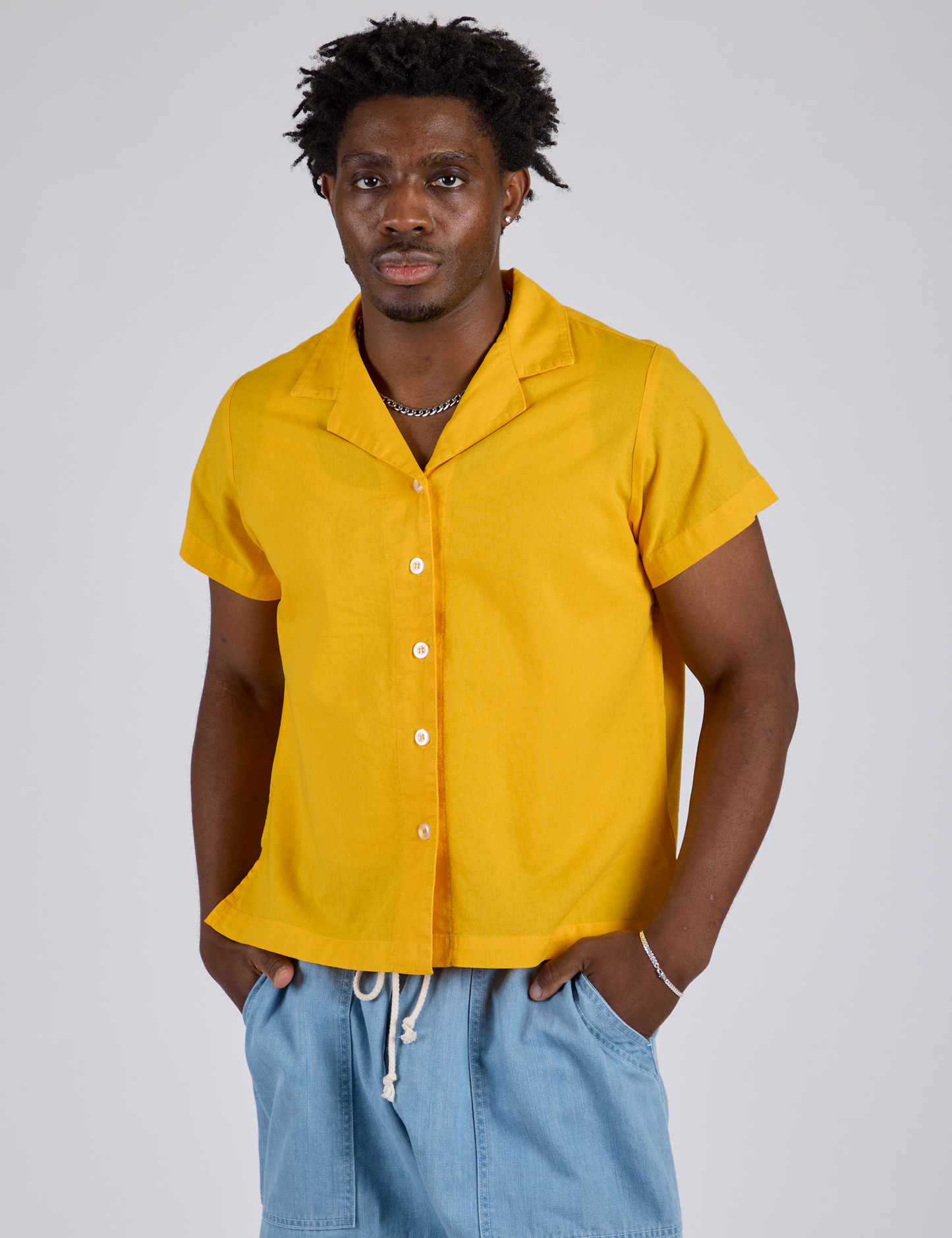 Pantry Button-Up - Sunshine Yellow *FINAL SALE*