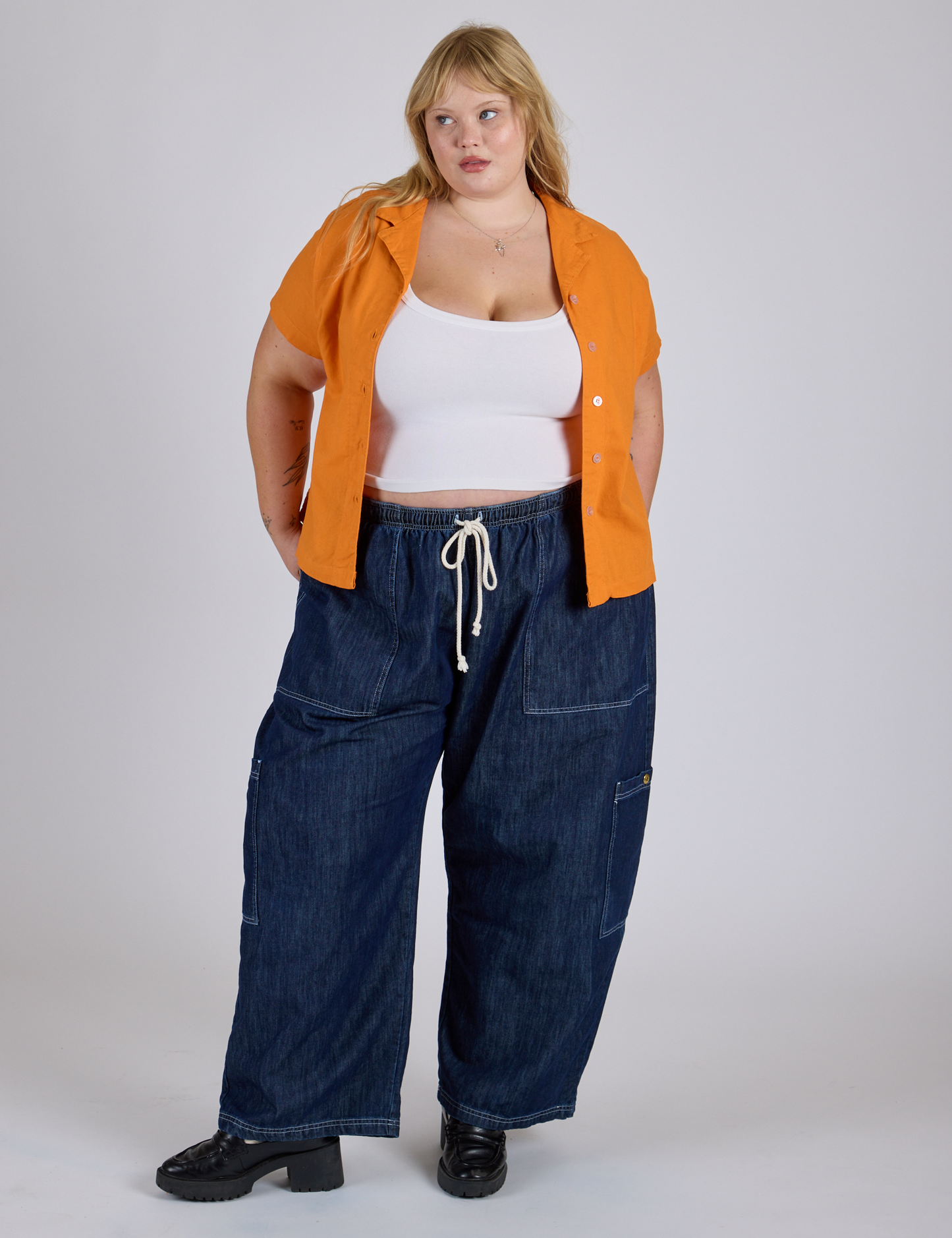 Pantry Button-Up - Creamsicle Orange *FINAL SALE*