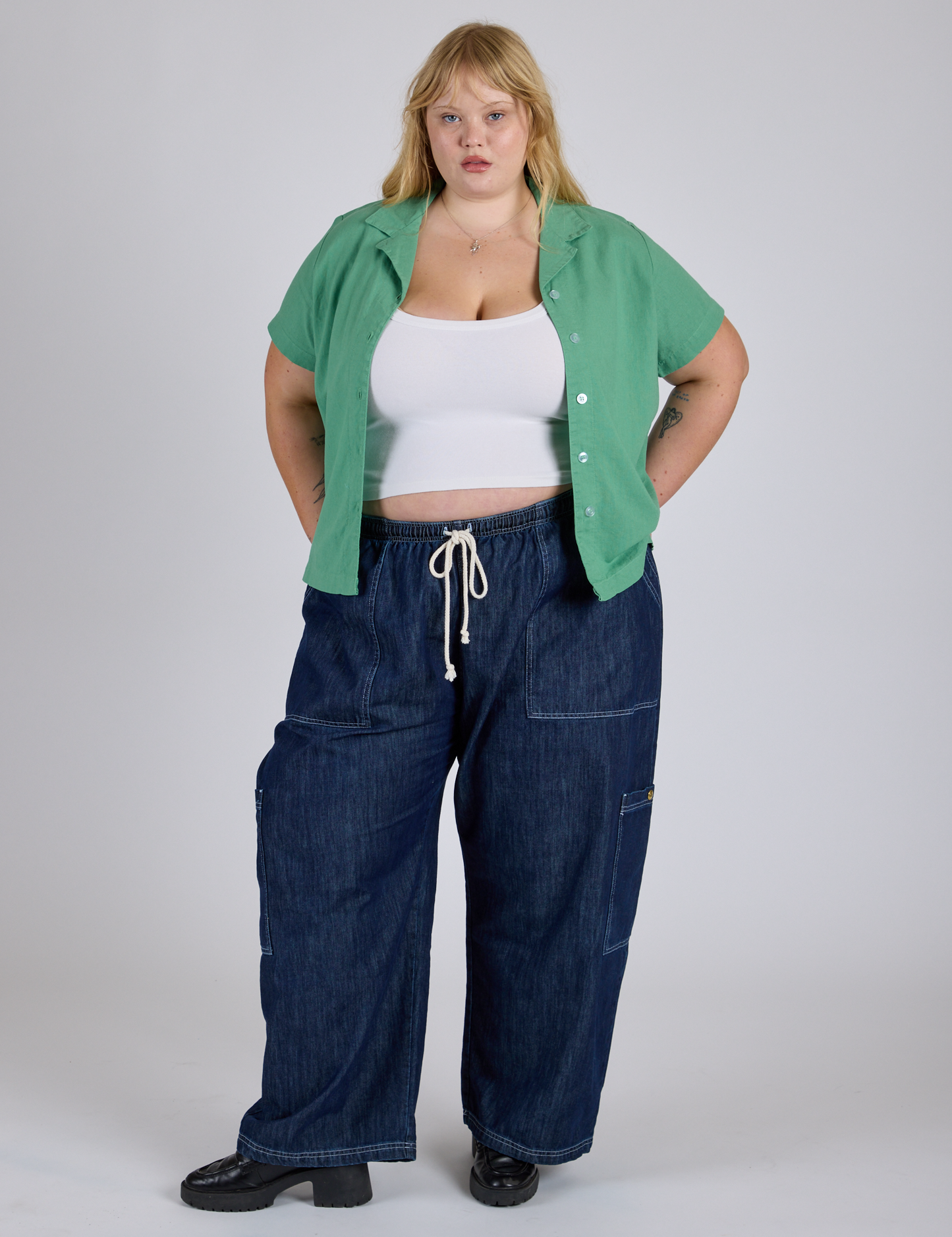 Pantry Button-Up - Seafoam Green *FINAL SALE*