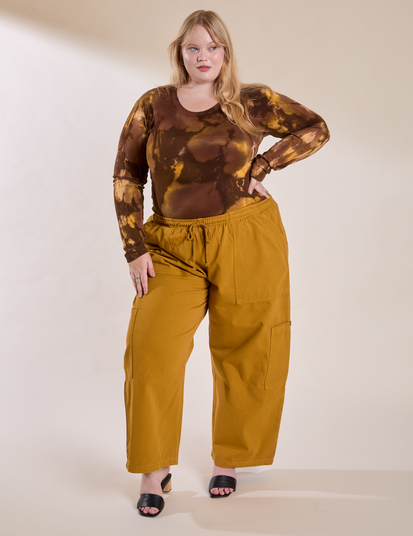 Long Sleeve Baby Tee - Honey Brown