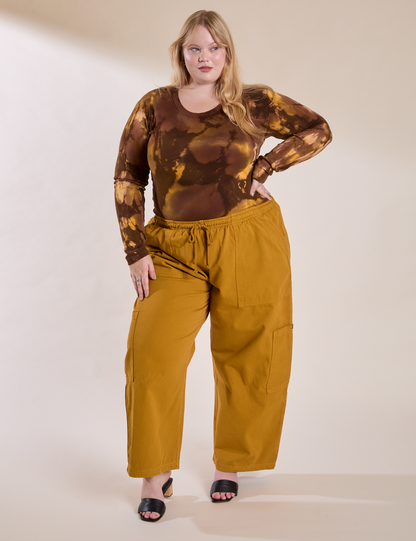 Long Sleeve Baby Tee - Honey Brown