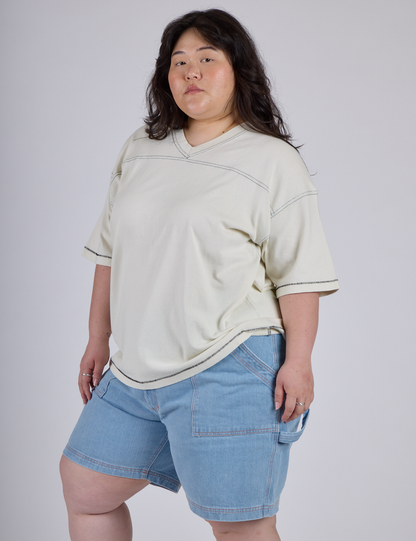 Burly Jersey - Vintage Tee White