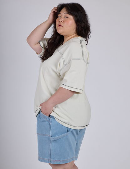 Burly Jersey - Vintage Tee White