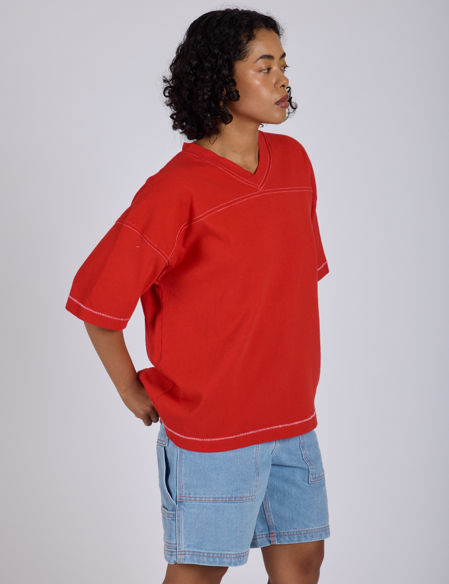 Burly Jersey - Mustang Red