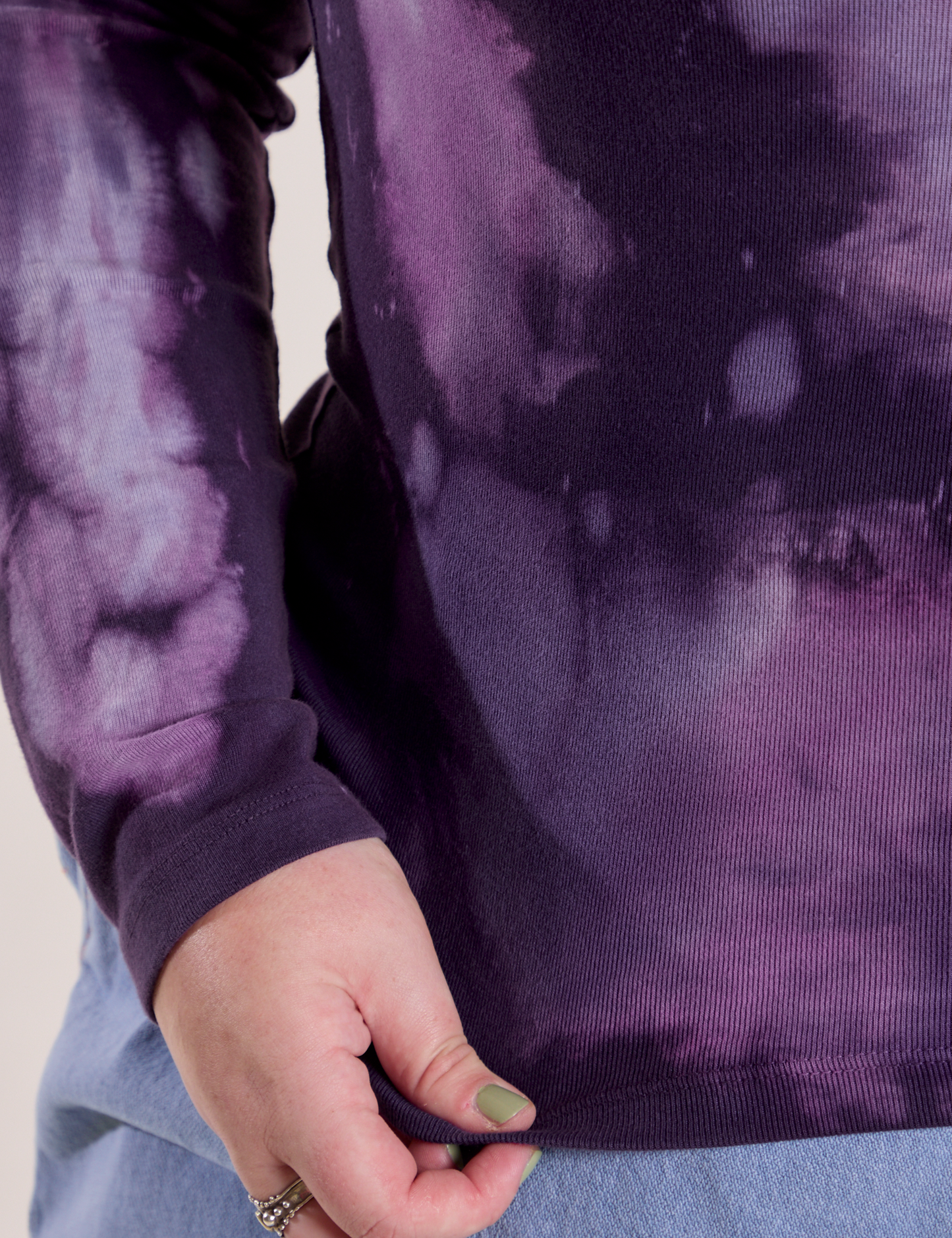 Long Sleeve Baby Tee - Dark Lavender