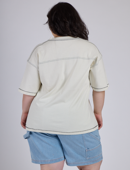 Burly Jersey - Vintage Tee White