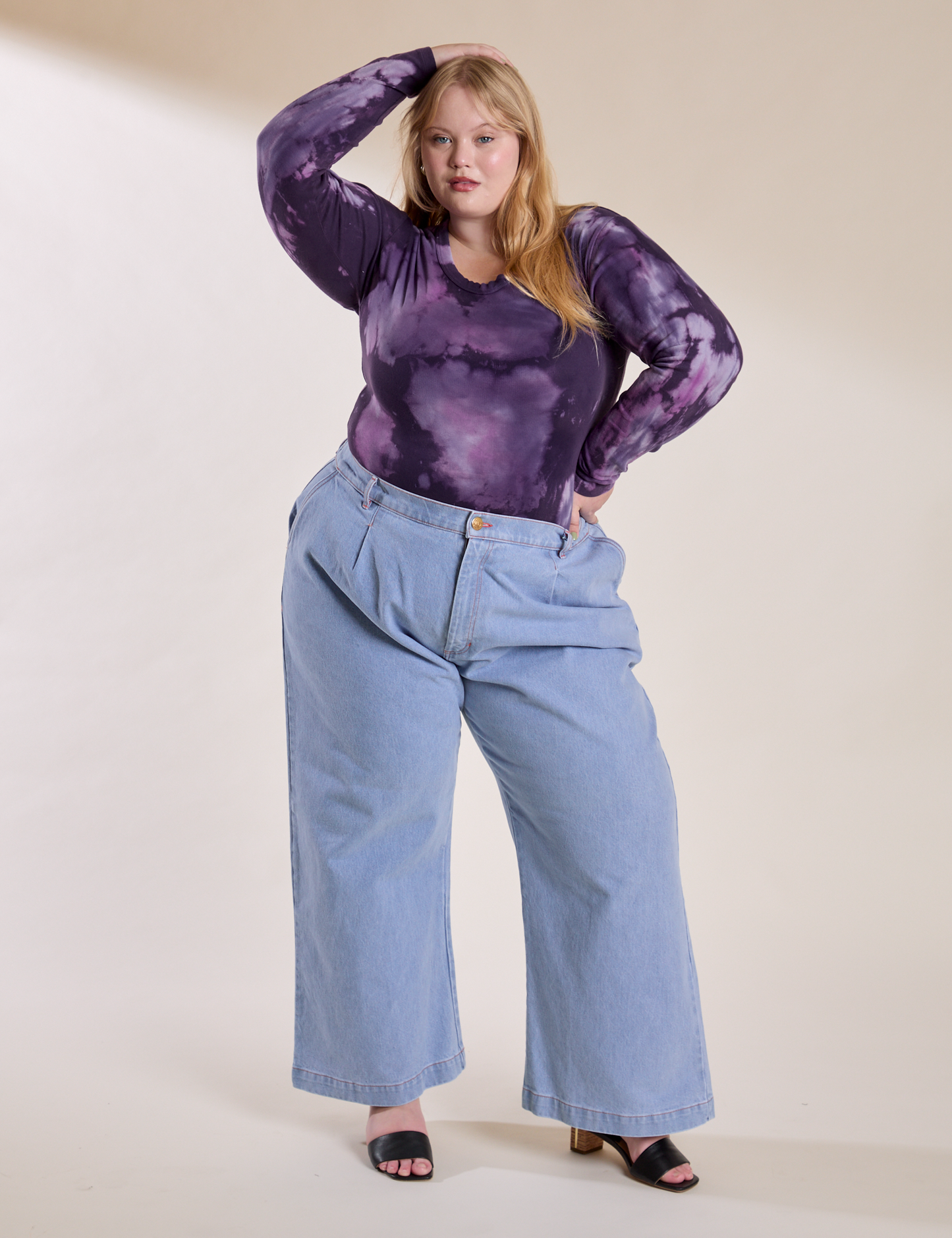 Long Sleeve Baby Tee - Dark Lavender