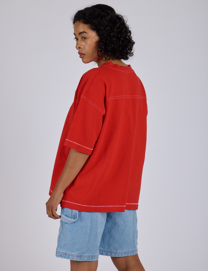 Burly Jersey - Mustang Red