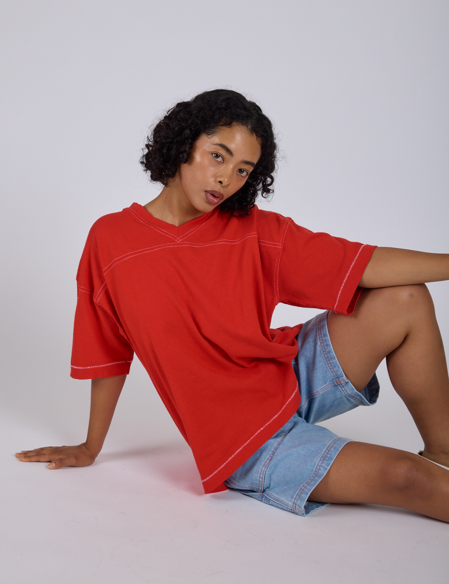 Burly Jersey - Mustang Red