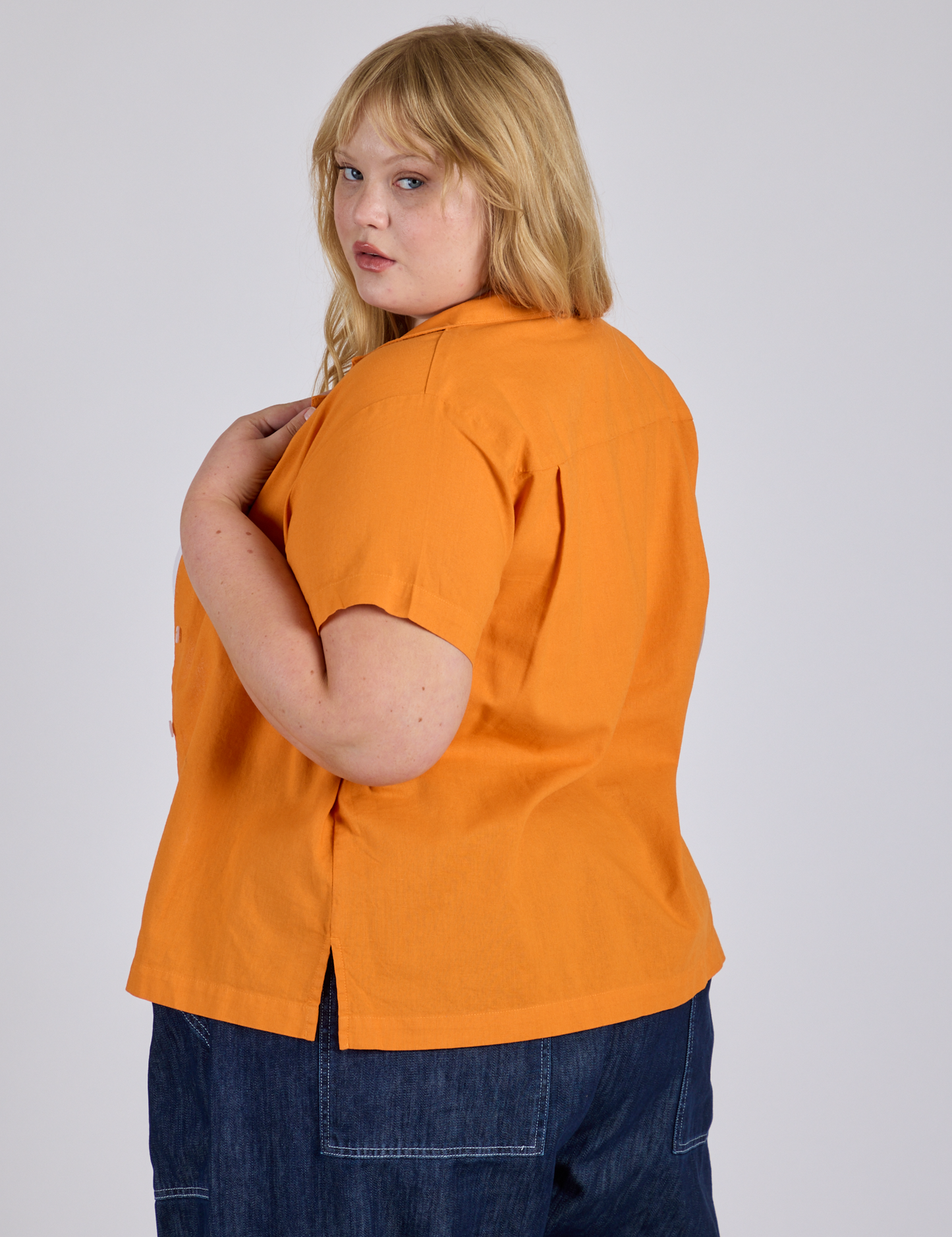 Pantry Button-Up - Creamsicle Orange *FINAL SALE*