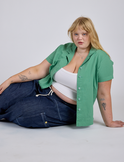 Pantry Button-Up - Seafoam Green *FINAL SALE*