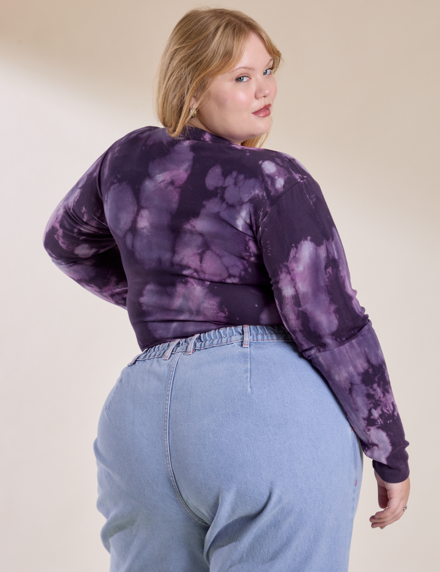 Long Sleeve Baby Tee - Dark Lavender