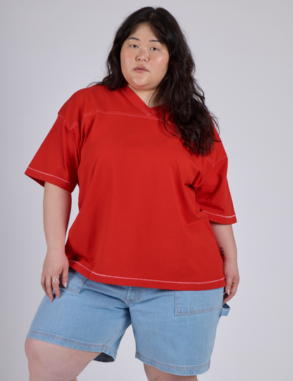 Burly Jersey - Mustang Red