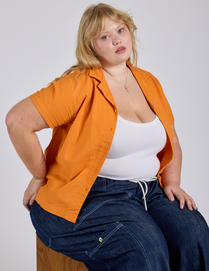 Pantry Button-Up - Creamsicle Orange *FINAL SALE*