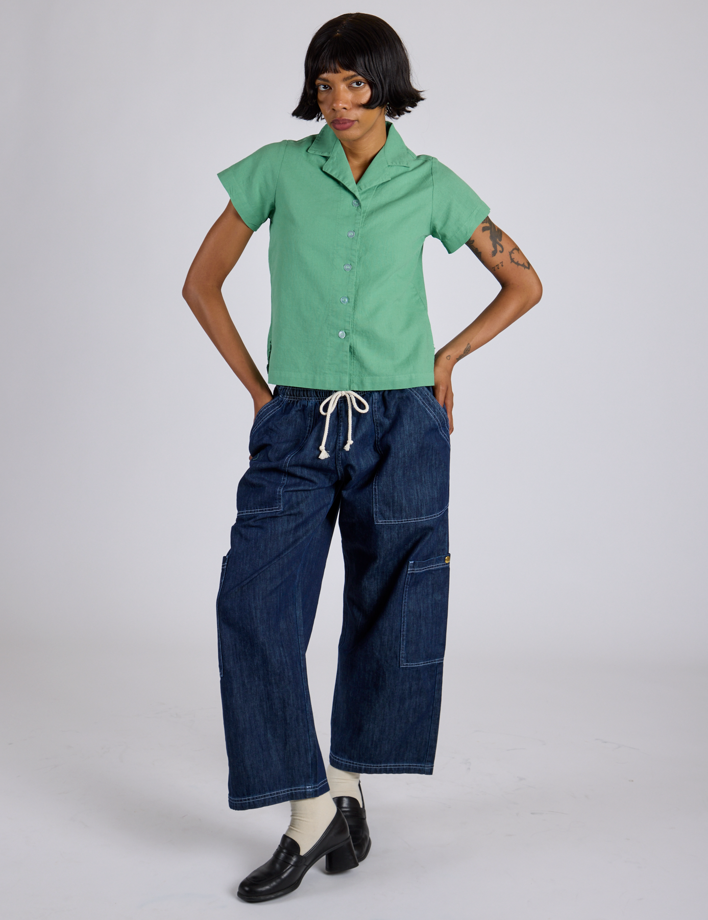 Pantry Button-Up - Seafoam Green *FINAL SALE*