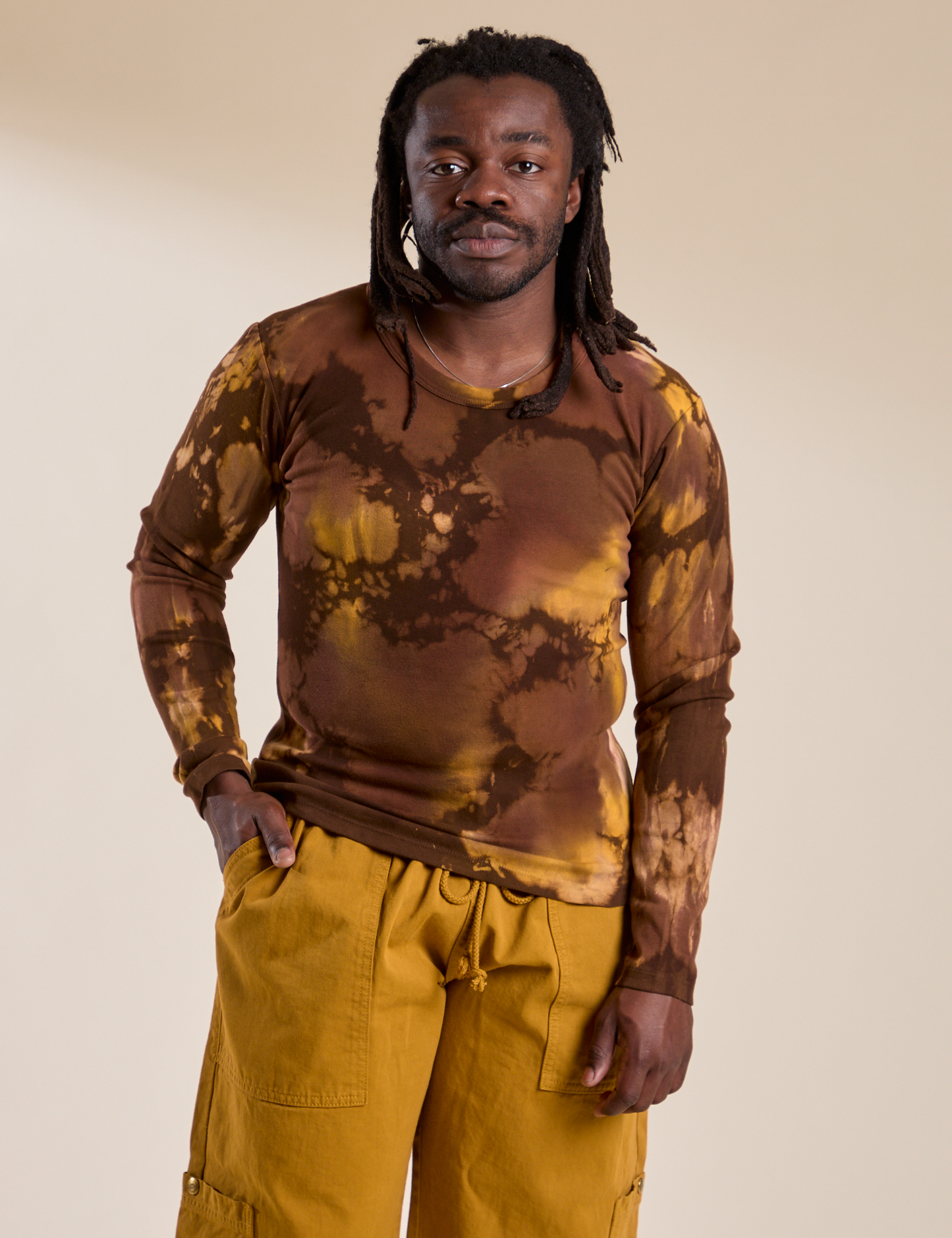 Long Sleeve Baby Tee - Honey Brown