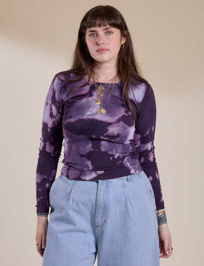 Long Sleeve Baby Tee - Dark Lavender