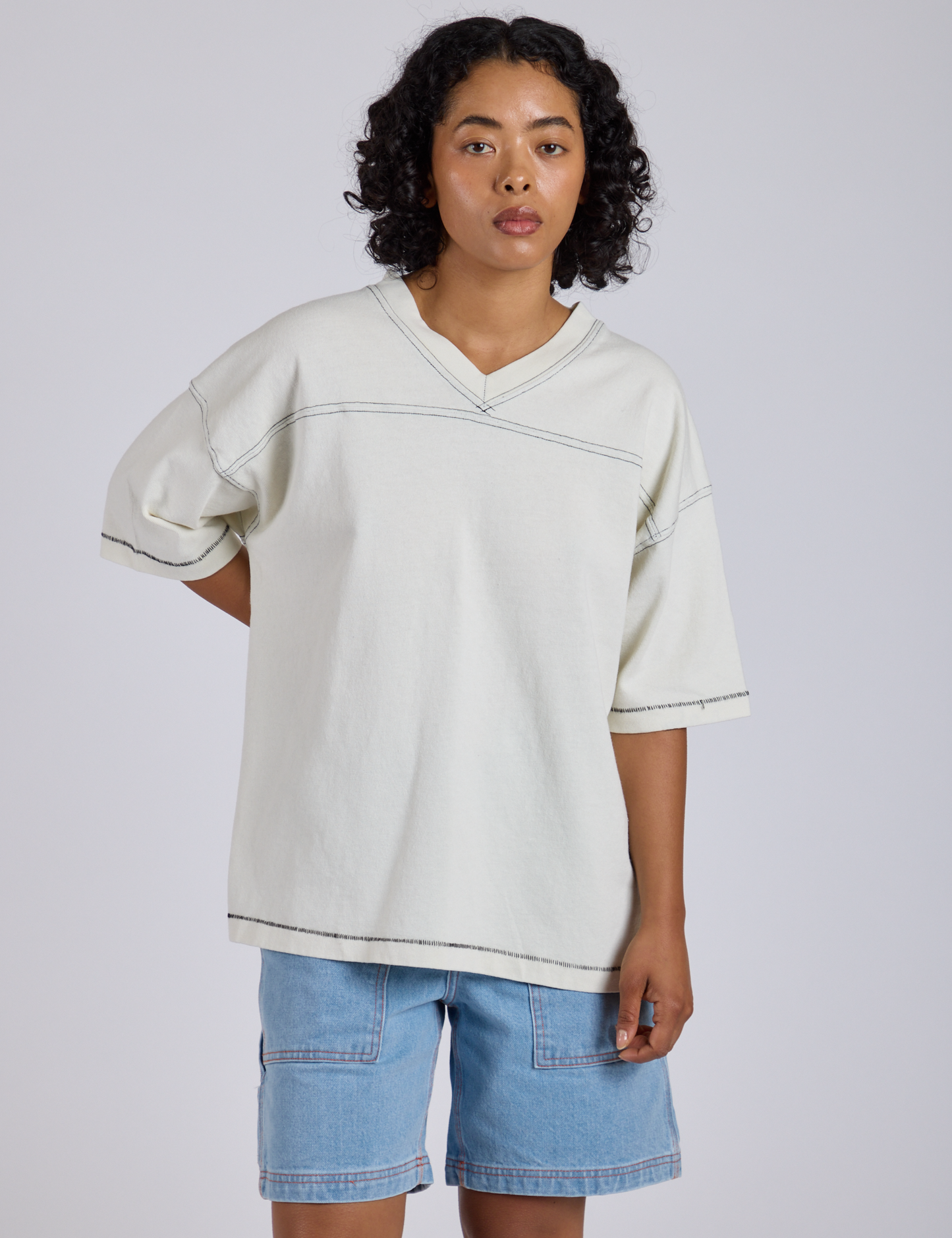 Burly Jersey - Vintage Tee White