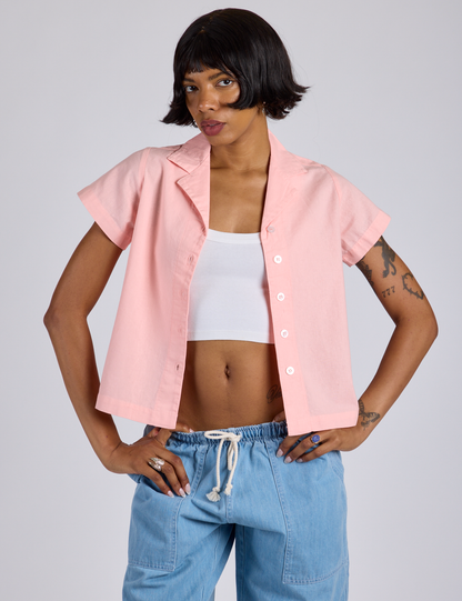 Pantry Button-Up - Baby Pink *FINAL SALE*
