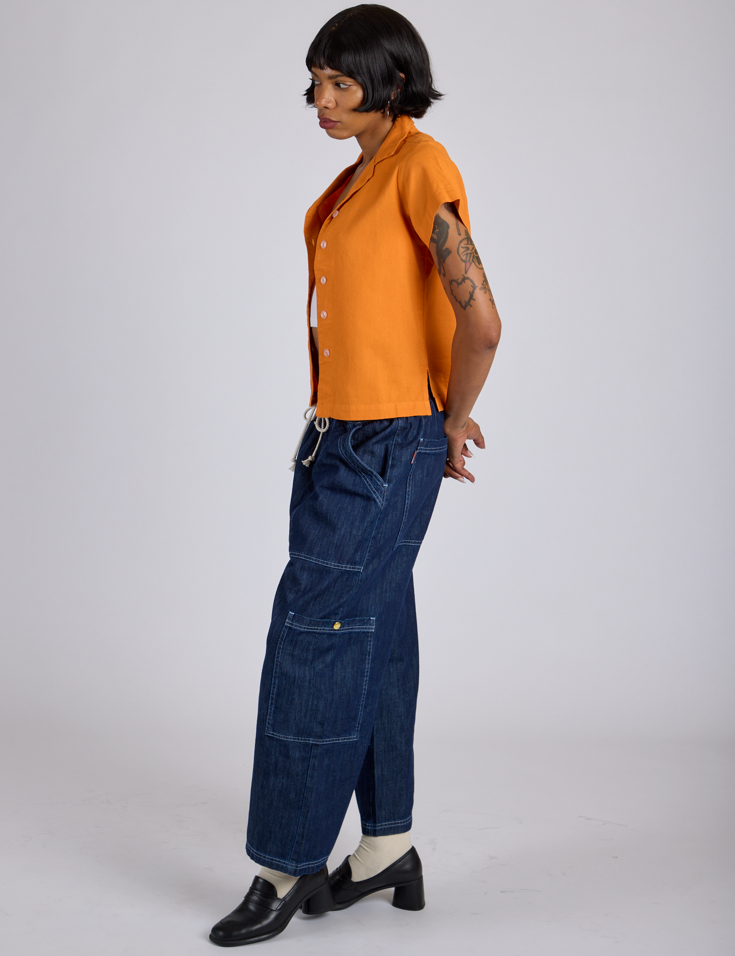 Pantry Button-Up - Creamsicle Orange *FINAL SALE*