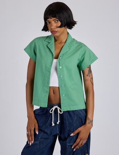 Pantry Button-Up - Seafoam Green *FINAL SALE*
