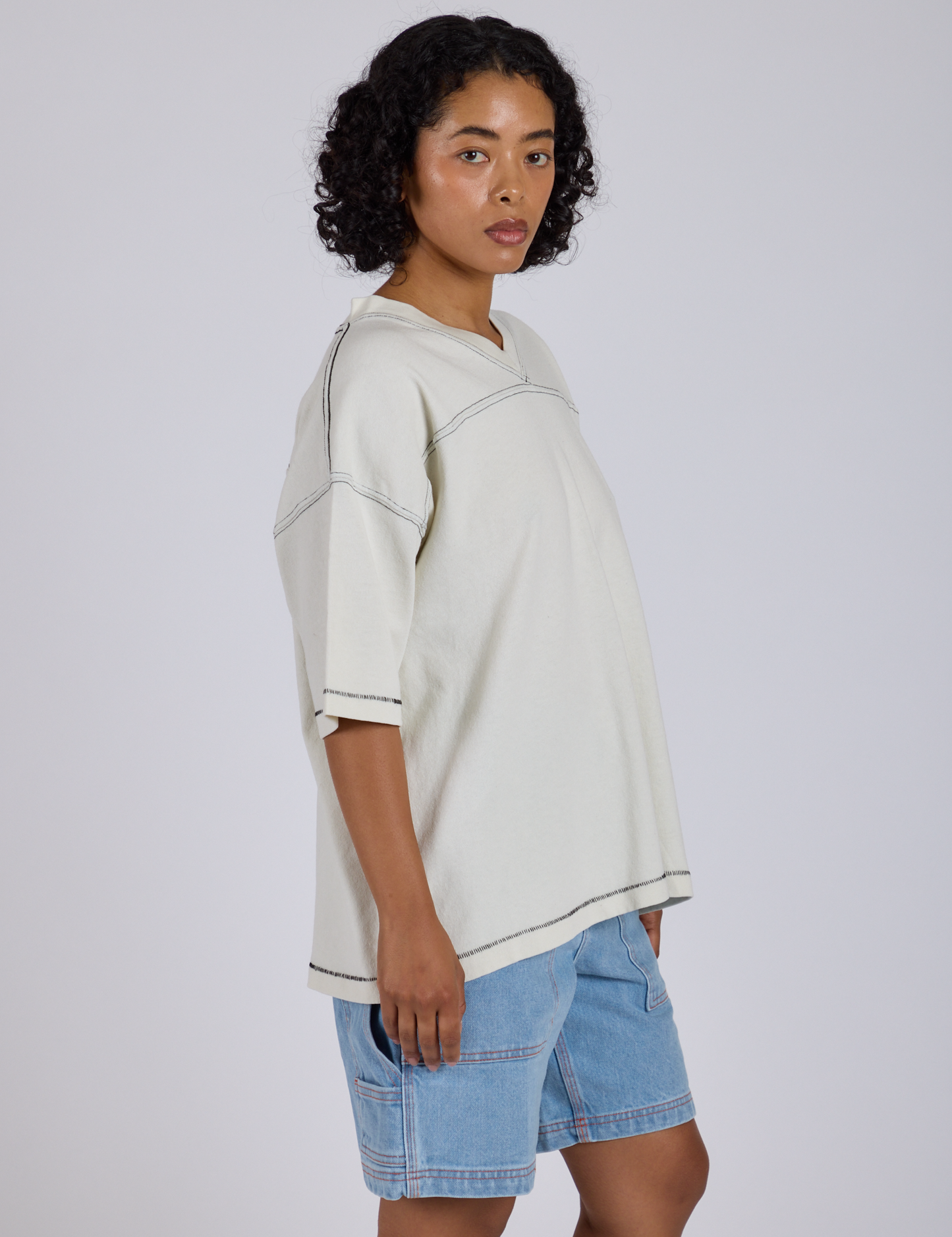 Burly Jersey - Vintage Tee White