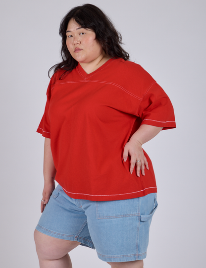 Burly Jersey - Mustang Red